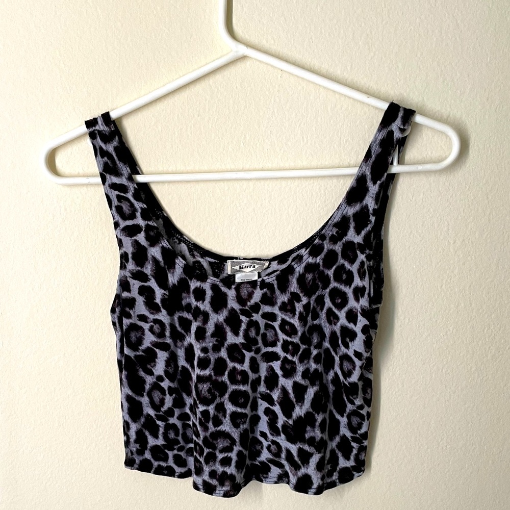 Animal print crop top